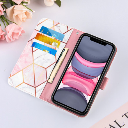Housse iPhone 11 Marbre avec Lanière Housse iPhone 11 Marbre avec Lanière