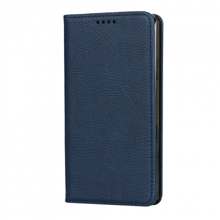Flip Cover iPhone 11 Cuir Litchi Véritable à Lanière Flip Cover iPhone 11 Cuir Litchi Véritable à Lanière