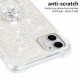 Coque iPhone 11 Paillettes avec Anneau-Support Diamants