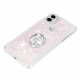 Coque iPhone 11 Paillettes avec Anneau-Support Diamants