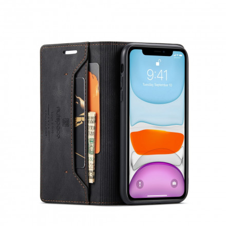 Flip Cover iPhone 11 Effet Cuir Technologie RFID Flip Cover iPhone 11 Effet Cuir Technologie RFID