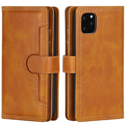 Housse iPhone 11 Pro Multi-fonctionnelle Cuir Fendu Housse iPhone 11 Pro Multi-fonctionnelle Cuir Fendu