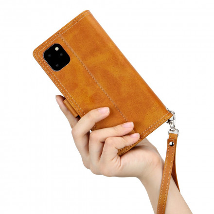 Housse iPhone 11 Pro Multi-fonctionnelle Cuir Fendu Housse iPhone 11 Pro Multi-fonctionnelle Cuir Fendu
