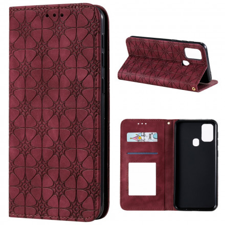Flip Cover Samsung Galaxy M31 Fleurs Baroques Flip Cover Samsung Galaxy M31 Fleurs Baroques