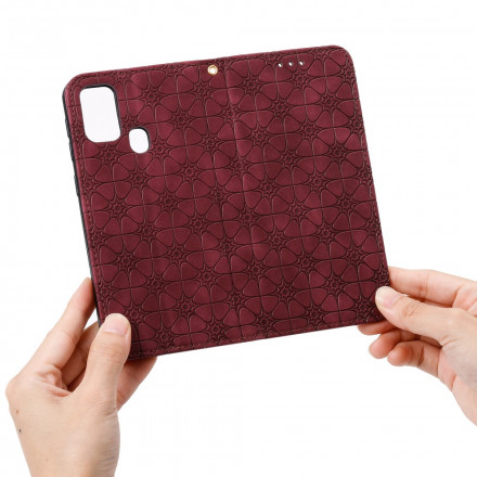 Flip Cover Samsung Galaxy M31 Fleurs Baroques Flip Cover Samsung Galaxy M31 Fleurs Baroques