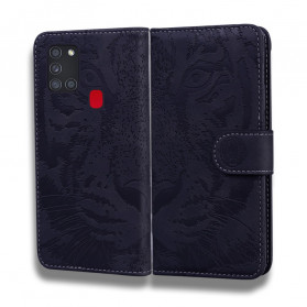 Housse Samsung Galaxy M31 Empreinte Face de Tigre