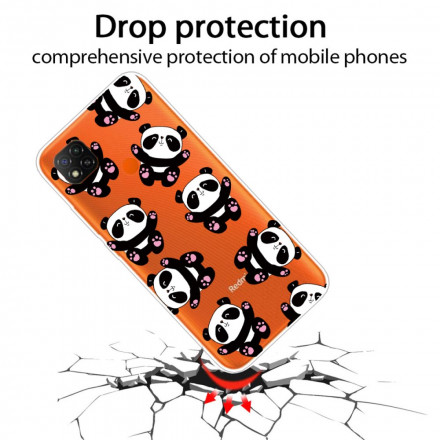 Coque Xiaomi Redmi 9C Top Pandas Fun