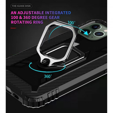 Coque iPhone 11 Pro Max Ring et Fibre Carbone