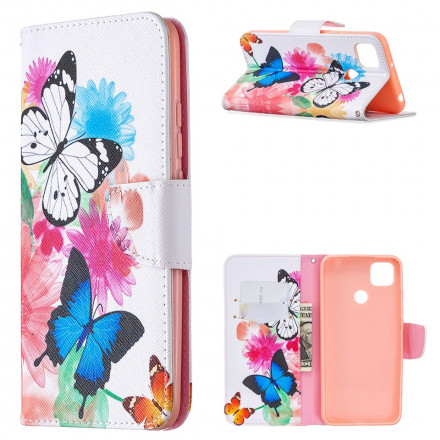 Housse Xiaomi Redmi 9C Incroyables Papillons Colorés Housse Xiaomi Redmi 9C Incroyables Papillons Colorés