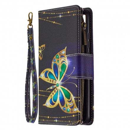 Housse Xiaomi redmi 9C Poche Zippée Papillons Housse Xiaomi redmi 9C Poche Zippée Papillons