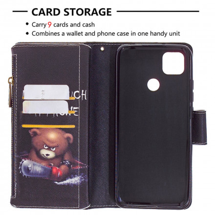 Housse Xiaomi Redmi 9C Poche Zippée Ours Housse Xiaomi Redmi 9C Poche Zippée Ours