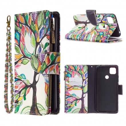 Housse Xiaomi Redmi 9C Poche Zippée Arbre Housse Xiaomi Redmi 9C Poche Zippée Arbre