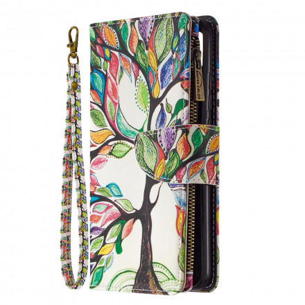 Housse Xiaomi Redmi 9C Poche Zippée Arbre Housse Xiaomi Redmi 9C Poche Zippée Arbre