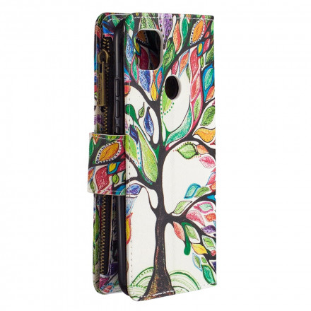Housse Xiaomi Redmi 9C Poche Zippée Arbre Housse Xiaomi Redmi 9C Poche Zippée Arbre