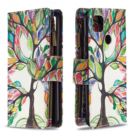 Housse Xiaomi Redmi 9C Poche Zippée Arbre Housse Xiaomi Redmi 9C Poche Zippée Arbre