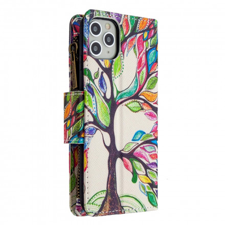 Housse iPhone 11 Pro Max Poche Zippée Arbre Housse iPhone 11 Pro Max Poche Zippée Arbre