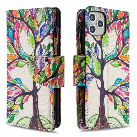 Housse iPhone 11 Pro Max Poche Zippée Arbre