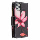 Housse iPhone 11 Pro Max Poche Zippée Fleur