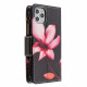 Housse iPhone 11 Pro Max Poche Zippée Fleur Housse iPhone 11 Pro Max Poche Zippée Fleur