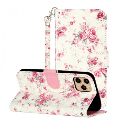 Housse iPhone 11 Pro Max Fleurs Light Spots à Lanière Housse iPhone 11 Pro Max Fleurs Light Spots à Lanière