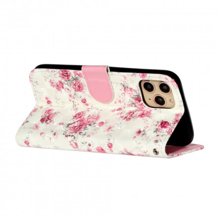 Housse iPhone 11 Pro Max Fleurs Light Spots à Lanière Housse iPhone 11 Pro Max Fleurs Light Spots à Lanière
