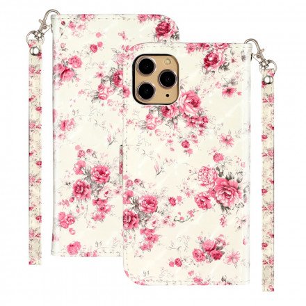 Housse iPhone 11 Pro Max Fleurs Light Spots à Lanière Housse iPhone 11 Pro Max Fleurs Light Spots à Lanière