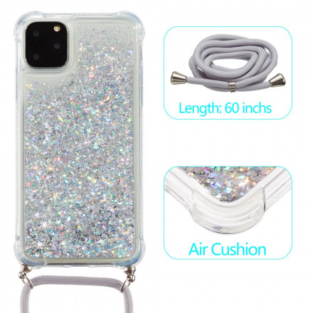 Coque iPhone 11 Pro Max Paillettes et Cordon Coque iPhone 11 Pro Max Paillettes et Cordon