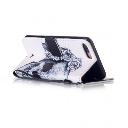 Housse iPhone 7 Plus Tête de Mort Fleurie Housse iPhone 7 Plus Tête de Mort Fleurie