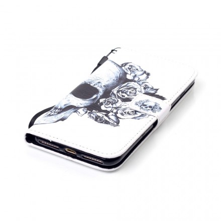 Housse iPhone 7 Plus Tête de Mort Fleurie Housse iPhone 7 Plus Tête de Mort Fleurie