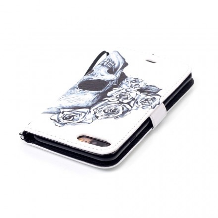 Housse iPhone 7 Plus Tête de Mort Fleurie Housse iPhone 7 Plus Tête de Mort Fleurie