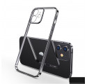 Coque iPhone 11 Pro Max Transparente Rebords Style Métal SULADA