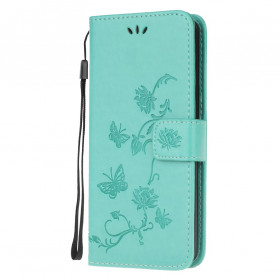 Housse Xiaomi Mi Note 10 Lite Papillons et Fleurs D'Asie