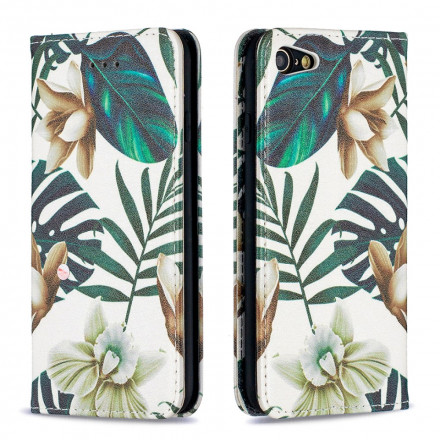 Flip Cover iPhone SE 2 / 8 / 7 Feuilles Flip Cover iPhone SE 2 / 8 / 7 Feuilles