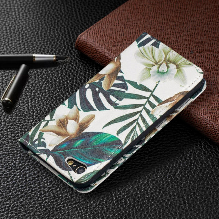Flip Cover iPhone SE 2 / 8 / 7 Feuilles Flip Cover iPhone SE 2 / 8 / 7 Feuilles