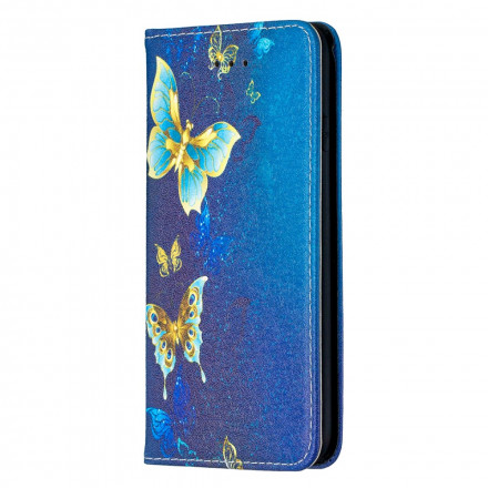 Flip Cover iPhone SE 2 / 8 / 7 Papillons Colorés Flip Cover iPhone SE 2 / 8 / 7 Papillons Colorés