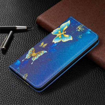 Flip Cover iPhone SE 2 / 8 / 7 Papillons Colorés Flip Cover iPhone SE 2 / 8 / 7 Papillons Colorés