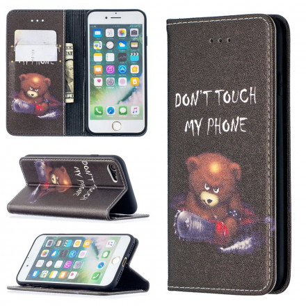Flip Cover iPhone SE 2 / 8 / 7 Ours Dangereux Flip Cover iPhone SE 2 / 8 / 7 Ours Dangereux