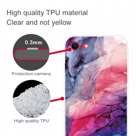 Coque iPhone SE 2 / 8 / 7 Marbre Coloré