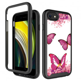 Coque iPhone SE 2 / 8 / 7 Double Protection Papillons