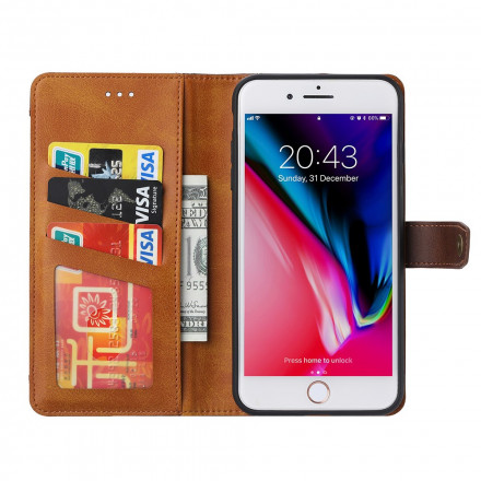 Housse iPhone SE 2 / 8 / 7 Porte-Carte Frontal avec Sangle Housse iPhone SE 2 / 8 / 7 Porte-Carte Frontal avec Sangle
