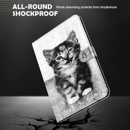 Housse Simili Cuir Samsung Galaxy Tab S7 Chaton Housse Simili Cuir Samsung Galaxy Tab S7 Chaton