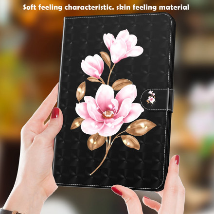 Housse Simili Cuir Samsung Galaxy Tab S7 Fleurs D'Arbre
