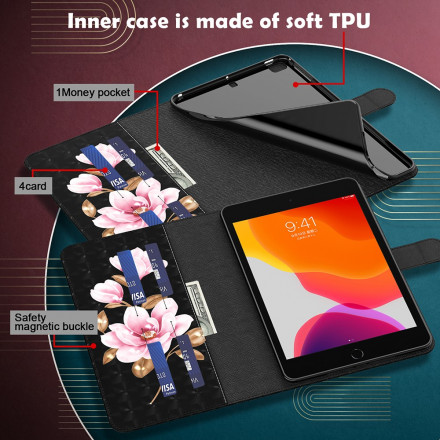 Housse Simili Cuir Samsung Galaxy Tab S7 Fleurs D'Arbre Housse Simili Cuir Samsung Galaxy Tab S7 Fleurs D'Arbre