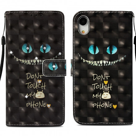 Housse iPhone XR Don't Touch my Phone avec Diamants Housse iPhone XR Don't Touch my Phone avec Diamants