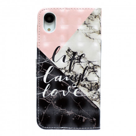 Housse iPhone XR Life Laugh Love Housse iPhone XR Life Laugh Love