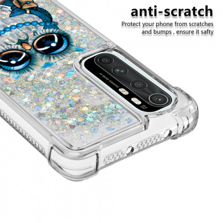 Coque Xiaomi Mi Note 10 Lite Miss Hibou Paillettes Coque Xiaomi Mi Note 10 Lite Miss Hibou Paillettes
