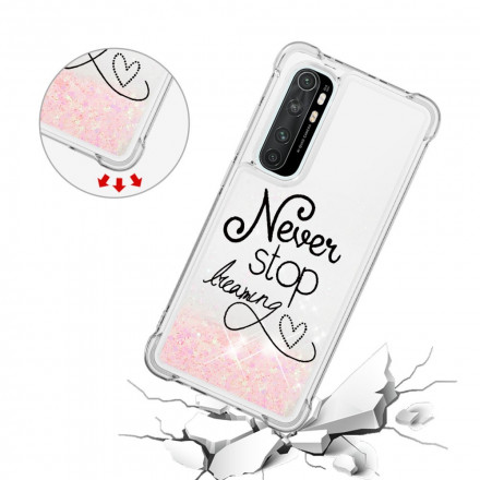 Coque Xiaomi Mi Note 10 Lite Never Stop Dreaming Paillettes Coque Xiaomi Mi Note 10 Lite Never Stop Dreaming Paillettes