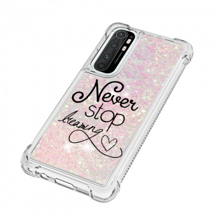 Coque Xiaomi Mi Note 10 Lite Never Stop Dreaming Paillettes Coque Xiaomi Mi Note 10 Lite Never Stop Dreaming Paillettes