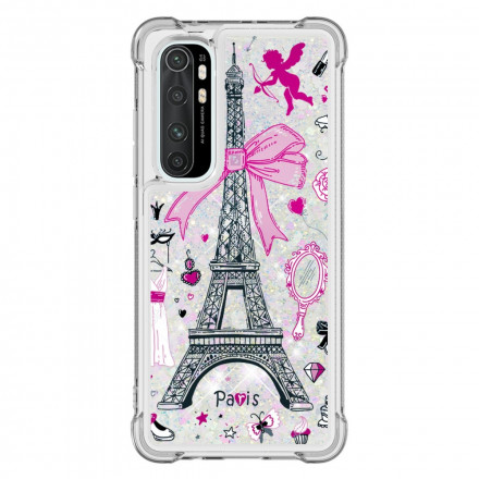 Coque Xaiomi Mi Note 10 Lite La Tour Eiffel Paillettes