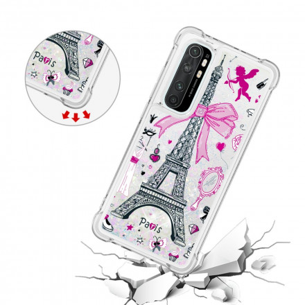 Coque Xaiomi Mi Note 10 Lite La Tour Eiffel Paillettes Coque Xaiomi Mi Note 10 Lite La Tour Eiffel Paillettes